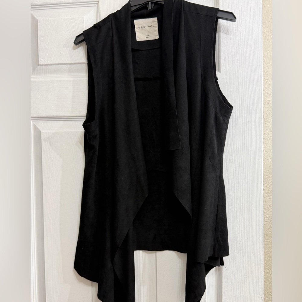By Together Black Suede  Sleeveless Vest